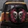 Human Skulls Skeletal Forms Glowing Red Flames - Dark Fantasy Decor for Skull Collector Spare Tire Cover - 5