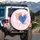 Abstract Hearts Watercolor Splashes - Love Celebration Gift Spare Tire Cover - 3