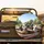 Pit Bulls Classic Car Countryside Scene - Dog Lover Travel Gift Spare Tire Cover - 2