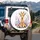 Baby Giraffe Lavender Wildflower - Wildlife Lover Gift Spare Tire Cover - 3