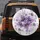 Purple Lavender Violet Green Flowers Large Overlapping Leaves - Home Decor Gift Spare Tire Cover - 5