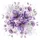 Purple Lavender Violet Green Flowers Large Overlapping Leaves - Home Decor Gift Spare Tire Cover - 6