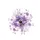Purple Lavender Violet Green Flowers Large Overlapping Leaves - Home Decor Gift Spare Tire Cover - 4