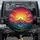 Stained Glass Mountain Sunset Radiant Sun - Nature Lover Gift Spare Tire Cover - 1