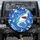 Sharks with Red Mouth Jagged Teeth, Bubbles, Blue Water Ripples - Wildlife Lover Gift Spare Tire Cover - 1
