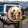Seven Adorable Poodles Bows Garden Foliage - Poodle Lover Auto Accessory Gift Spare Tire Cover - 3