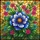 Blossoming Flower Stained Glass Botanical Garden - Everyday Lifestyle Gift Spare Tire Cover - 6