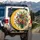 Stained Glass Daisies Coneflowers Lavender Floral - Garden Lover Home Decor Gift Spare Tire Cover - 3