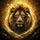 Majestic Lion Head Glowing Yellow Eyes Golden Streaks Mane - Wildlife Lover Gift Spare Tire Cover - 6