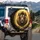 Majestic Lion Head Glowing Yellow Eyes Golden Streaks Mane - Wildlife Lover Gift Spare Tire Cover - 3