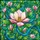 Stained Glass Magnolia Flower Buds Green Leaves Wavy Ribbons - Garden Lover Gift Spare Tire Cover - 6