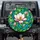 Stained Glass Magnolia Flower Buds Green Leaves Wavy Ribbons - Garden Lover Gift Spare Tire Cover - 1