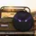 Sleek Black Cat Glowing Purple Eyes - Home Decor Gift for Cat Lover Spare Tire Cover - 2