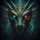 Majestic Dragon Face Glowing Eyes - Fantasy Art Home Decor Gift for Dragon Lover Spare Tire Cover - 6