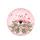Pink Flamingos Tropical Leaves Pink Blossoms Hearts - Tropical Lifestyle Gift Spare Tire Cover - 4