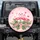 Pink Flamingos Tropical Leaves Pink Blossoms Hearts - Tropical Lifestyle Gift Spare Tire Cover - 1