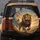 Lion Roaring Golden Mane Mountain Craggy Boulders Sun-Drenched Plain - Wildlife Lover Gift Spare Tire Cover - 5