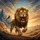 Lion Roaring Golden Mane Mountain Craggy Boulders Sun-Drenched Plain - Wildlife Lover Gift Spare Tire Cover - 6