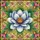 Azure Violet Magnolia Floral Stained Glass Mosaic - Car Decor Gift for Garden Lover Spare Tire Cover - 6