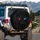 Unseen Creature Fiery Red Icy Blue Predatory Glowing Eyes - Adventure Seeker Gift Spare Tire Cover - 3