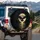 Majestic Eagle Luminous Full Moon Golden Water Reflection Night Sky - Outdoor Lifestyle Gift Spare Tire Cover - 3