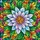Stained Glass Flower Leaves Botanical Mosaic - Garden Lover Gift Spare Tire Cover - 6