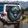Dark Dragon Head, Electric Blue Eyes & Shadowy Wings - Fantasy Lover Auto Decor Gift Spare Tire Cover - 3