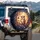 Cartoon Owl Full Moon Lantern - Autumn Woodland Decor Spare Tire Cover - 3