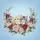 Cream Grey Kittens Pink Roses Lush Floral Arrangement - Everyday Vehicle Decor Gift Spare Tire Cover - 6
