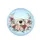 Cream Grey Kittens Pink Roses Lush Floral Arrangement - Everyday Vehicle Decor Gift Spare Tire Cover - 4