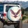 Majestic Rainbow Owl Flying Wings Spread Paint Drips - Outdoor Decor Gift for Owl Lovers Spare Tire Cover - 3