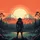 Samurai Warrior Japanese Mountain Sunset - Adventure Lover Gift for History Enthusiast Spare Tire Cover - 6