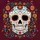 Sugar Skull Floral Heart Mexican Folk Art - Dia de los Muertos Gift Spare Tire Cover - 6