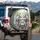 Majestic Wolves Nuzzling Blue Butterflies Birch Forest Blue Flowers - Wildlife Lover Gift Spare Tire Cover - 3