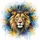 Majestic Flowing Mane Lion Head Ornate Silver Crown - Wildlife Lover Gift Spare Tire Cover - 6