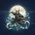 Japanese Cat Samurai Ocean Waves Moon - Martial Arts Fan Car Decor Gift Spare Tire Cover - 6