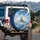 White Maned Lion Gentle Lamb Fluffy Clouds Azure Sky - Gift for Animal Lovers Spare Tire Cover - 3