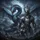 Menacing Armored Azure Silver Dragon Fantasy Storm - Dragon Fan Gift Spare Tire Cover - 6