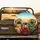 Macaw Parrot Desert Road Trip - Adventure Explorer Gift Spare Tire Cover - 2