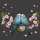 Pair of Light Blue Budgies Cherry Blossom Branch Glitter Hearts - Wildlife Lover Gift Spare Tire Cover - 6