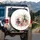 Goats Wildflower Garden Roses - Farmhouse Decor Gift for Goat Lover Spare Tire Cover - 3