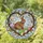 Brown Rabbit Easter Eggs Heart Floral Branches - Easter Holiday Gift for Home Decor Stained Glass Suncatcher - 1