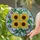 Sunflowers Green Vines Berry Clusters Filigree - Home Decor Gift for Garden Lover Stained Glass Suncatcher - 2