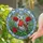 European Robin Red Poppies Golden Wheat Forget-Me-Nots - Home Decor Wildlife Lover Gift Stained Glass Suncatcher - 2