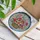 Overflowing Oriental Lilies Bouquet Rounded Basket Lush Foliage Mosaic Sky Home Decor Gift Stained Glass Suncatcher - 3
