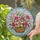 Overflowing Oriental Lilies Bouquet Rounded Basket Lush Foliage Mosaic Sky Home Decor Gift Stained Glass Suncatcher - 2