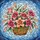 Overflowing Oriental Lilies Bouquet Rounded Basket Lush Foliage Mosaic Sky Home Decor Gift Stained Glass Suncatcher - 5
