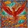 Crimson Orange Phoenix Stained Glass Mosaic - Home Decor Gift for Bird Lover Stained Glass Suncatcher - 5