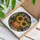 Prominent Sunflowers Rustic Pumpkin Autumn Leaves Geometric Mosaic - Fall Home Decor Gift Stained Glass Suncatcher - 3