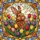 Bunny Tulip Field - Window Decor Gift for Gardeners and Wildlife Lovers Stained Glass Suncatcher - 5